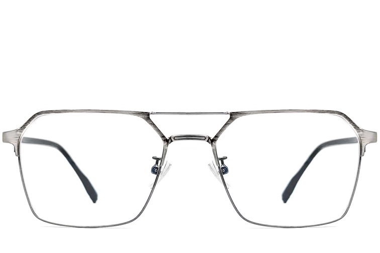Aviator Grey Metal Glasses #BS1924-0050