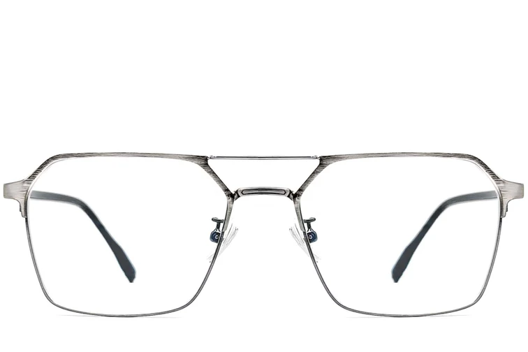 Aviator Grey Metal Glasses #BS1924-0050