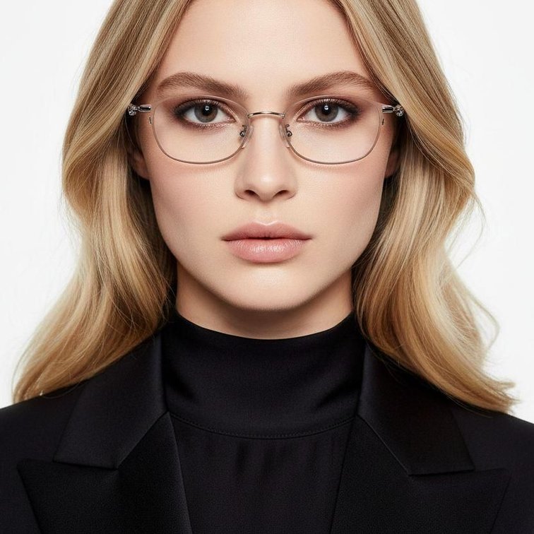 Gafas de metal marrón con forma de mariposa #BS1924-0052