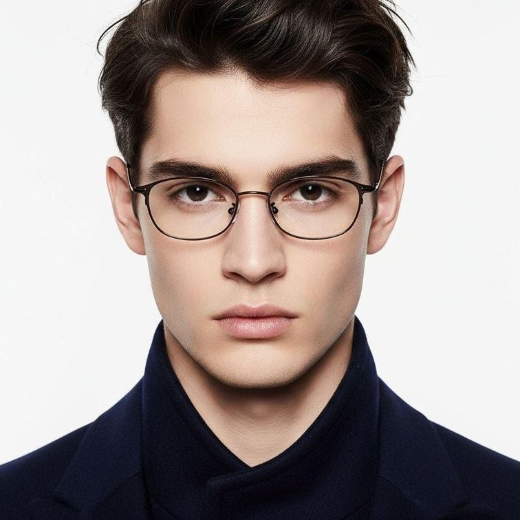 Gafas de metal marrón con forma de mariposa #BS1924-0054
