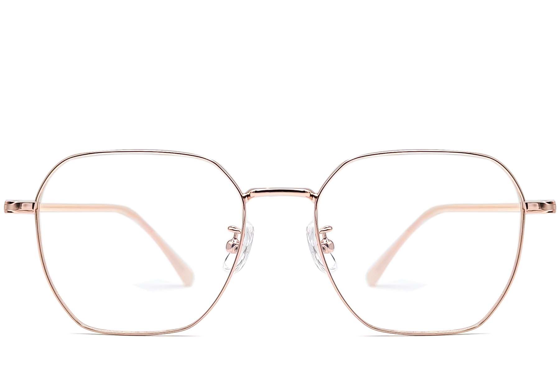 Geometric Pink Metal Glasses #BS1924-0061
