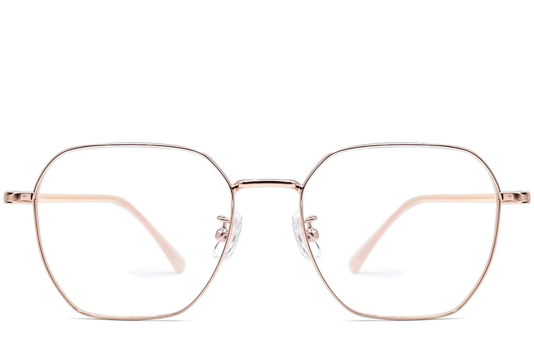 Geometrische rosa Metallbrille #BS1924-0061