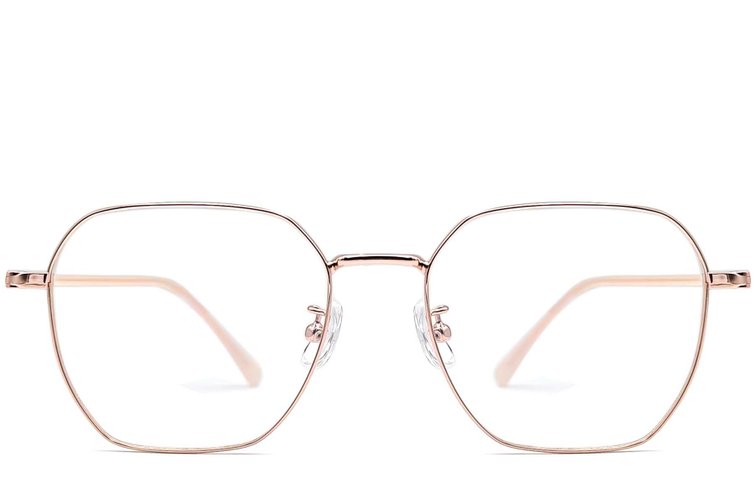 Geometric Pink Metal Glasses #BS1924-0061