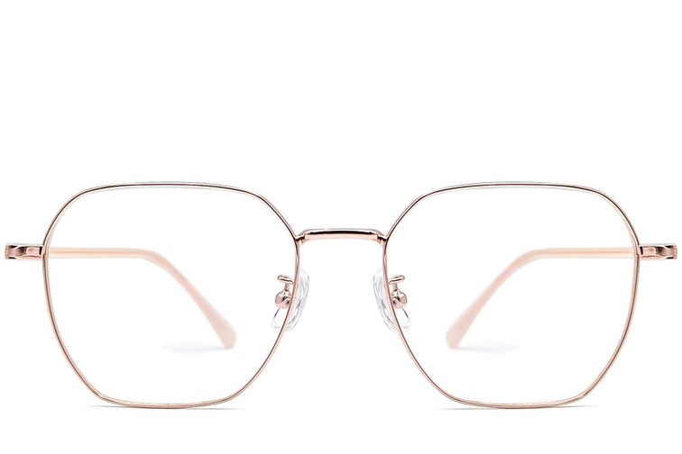 Geometric Pink Metal Glasses #BS1924-0061