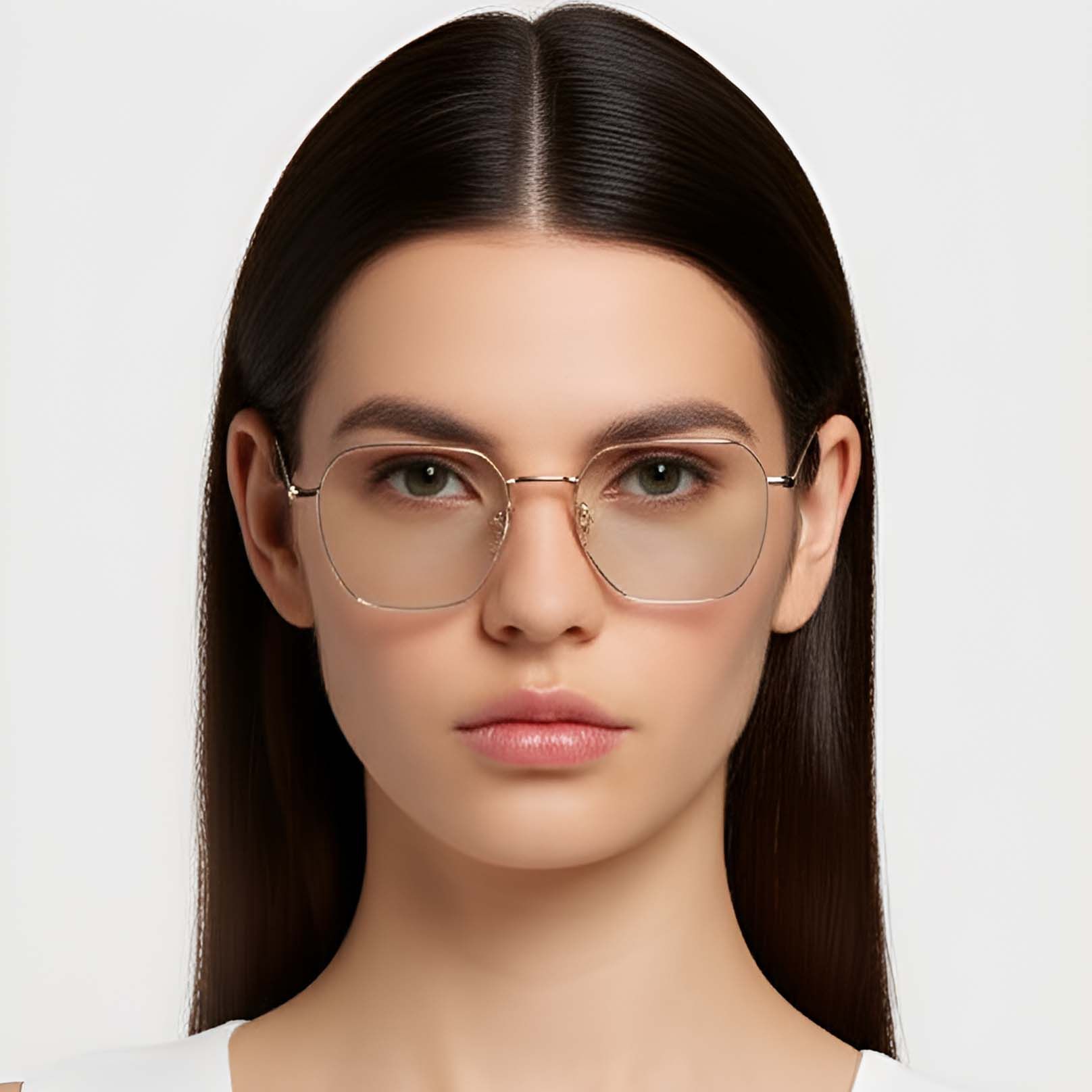 Geometric Pink Metal Glasses #BS1924-0061