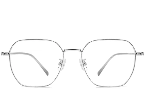 Lunettes géométriques en métal argenté #BS1924-0062