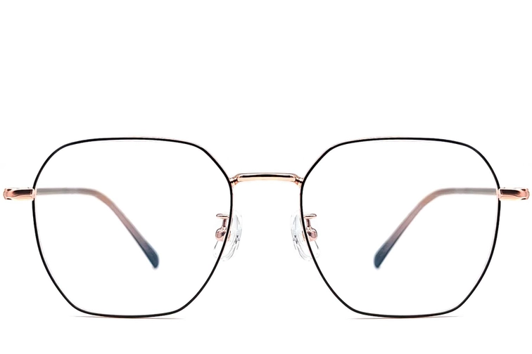 Geometric Black Metal Glasses #BS1924-0063