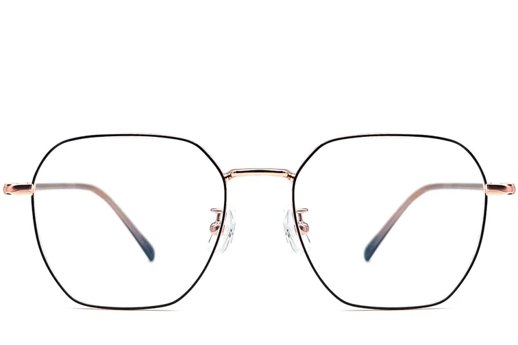 Gafas geométricas de metal negro #BS1924-0063