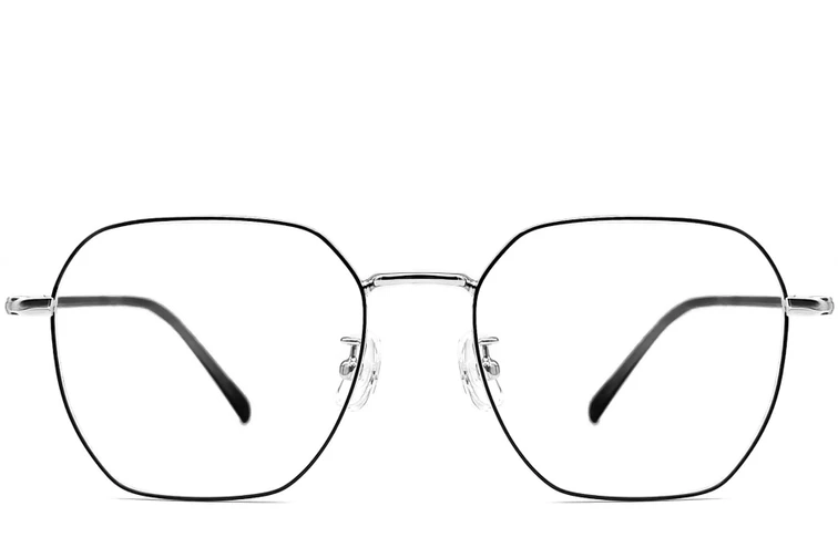Gafas geométricas de metal negro #BS1924-0064