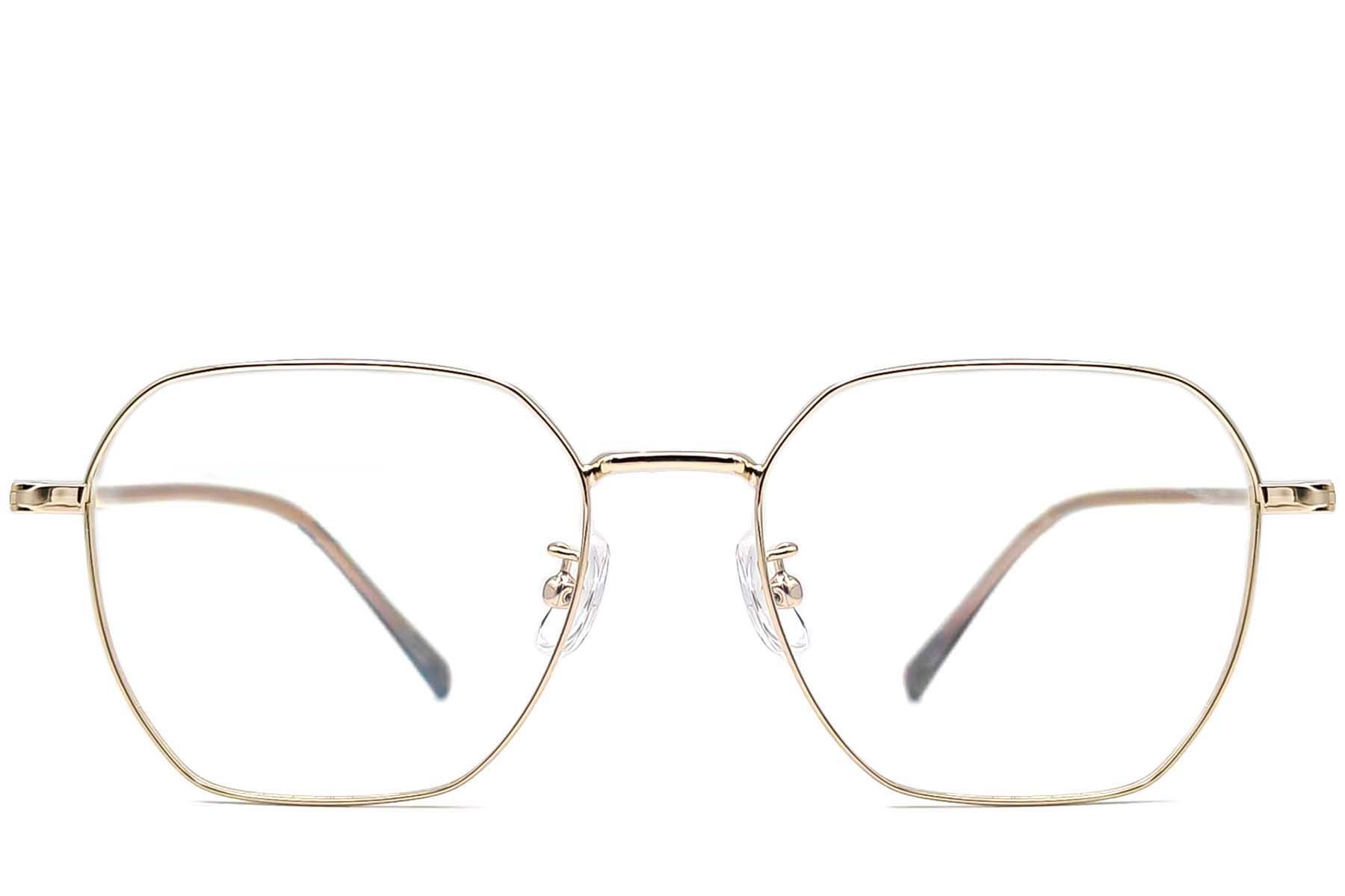 Gafas geométricas de metal dorado #BS1924-0065