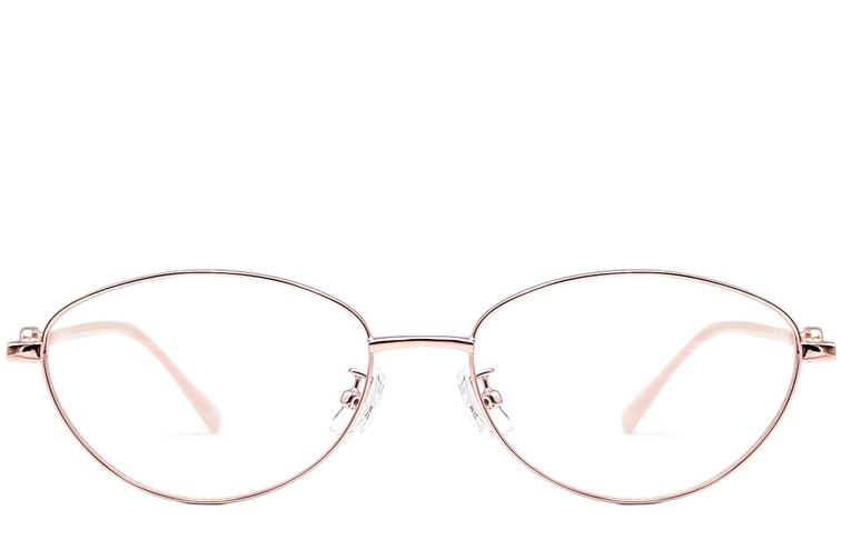 Oval Pink Metal Glasses #BS1924-0066