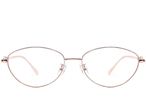 Lunettes ovales en métal rose #BS1924-0066