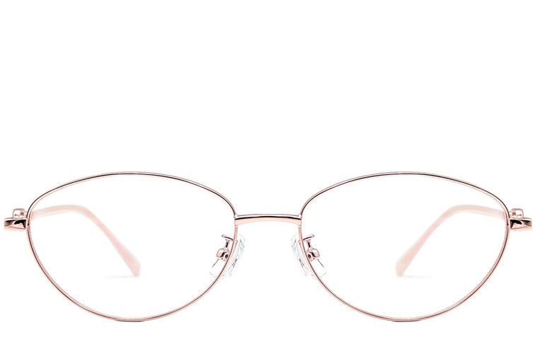Gafas ovaladas de metal rosa #BS1924-0066