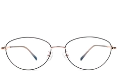Gafas ovaladas de metal negro #BS1924-0067