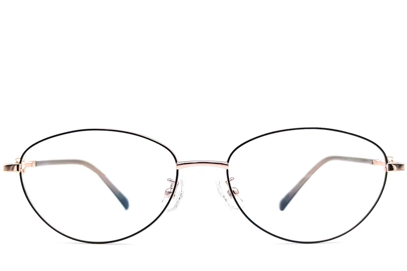 Gafas ovaladas de metal negro #BS1924-0067