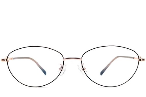 Oval Black Metal Glasses #BS1924-0067