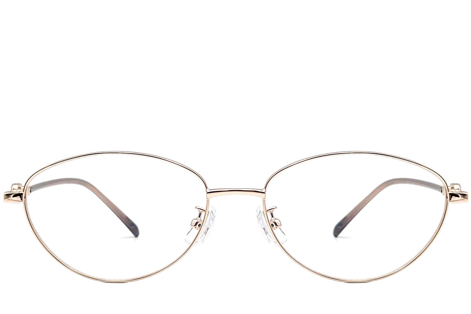 Gafas ovaladas de metal dorado #BS1924-0068