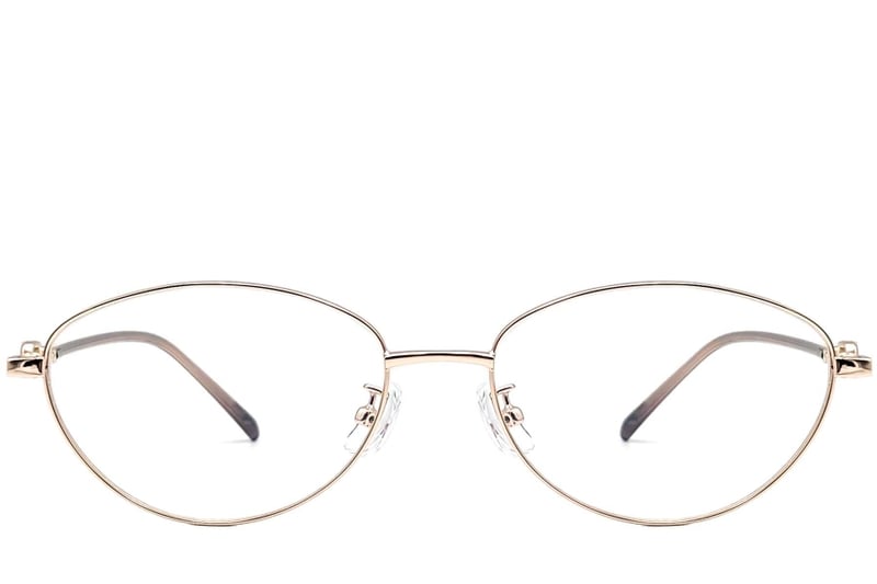 Gafas ovaladas de metal dorado #BS1924-0068