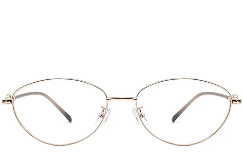 Lunettes ovales en métal doré #BS1924-0068
