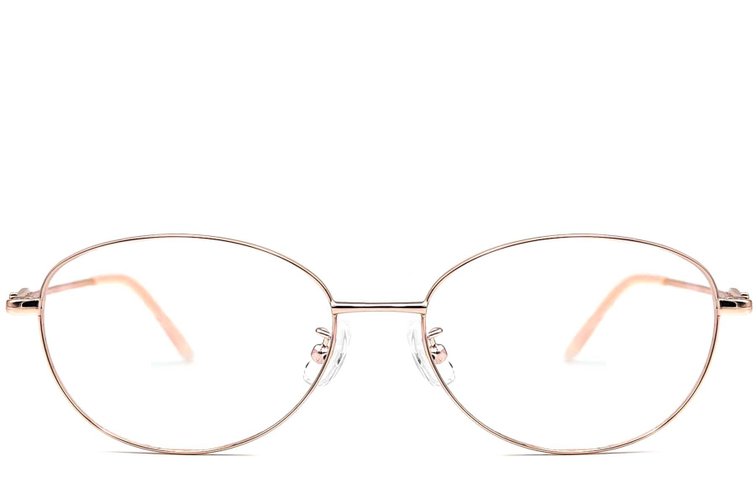 Gafas ovaladas de metal rosa #BS1924-0070