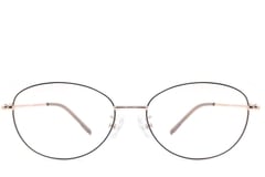 Oval Black Metal Glasses #BS1924-0071