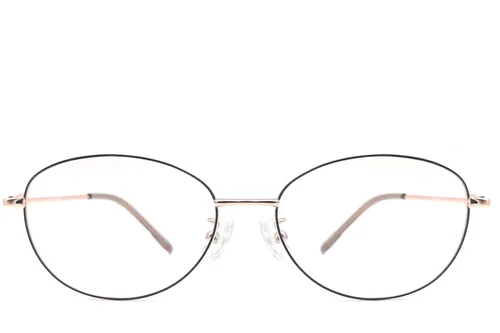 Lunettes ovales en métal noir #BS1924-0071