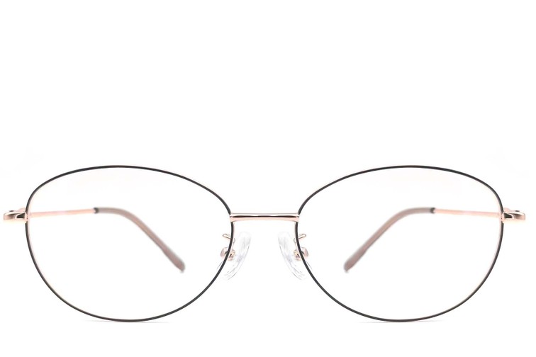Occhiali ovali in metallo nero #BS1924-0071