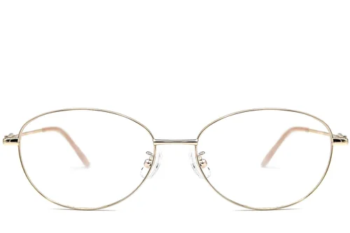 Lunettes ovales en métal doré #BS1924-0072