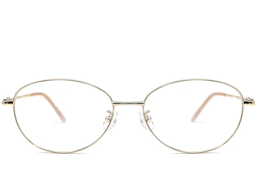 Lunettes ovales en métal doré #BS1924-0072