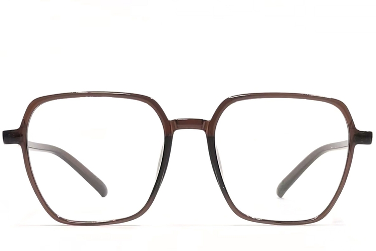 Rectangular Brown TR90 Glasses #BS1924-0090