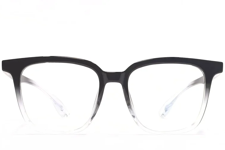 Rechteckige schwarze TR90-Brille #BS1924-0102