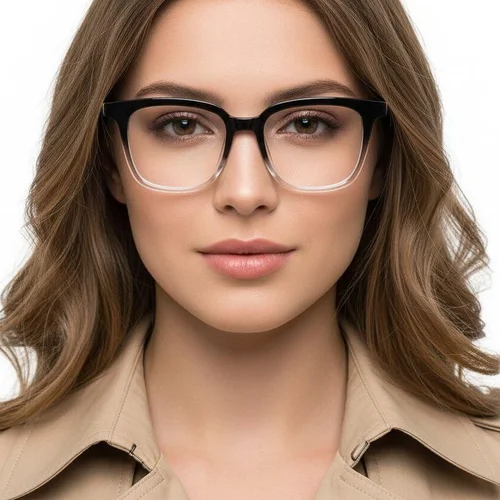 Lunettes rectangulaires noires TR90 #BS1924-0102