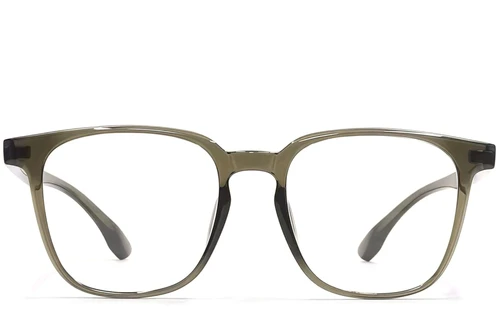 Rechteckige grüne TR90-Brille #BS1924-0115