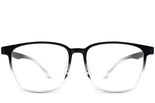Rechteckige schwarze TR90-Brille #BS1924-0124