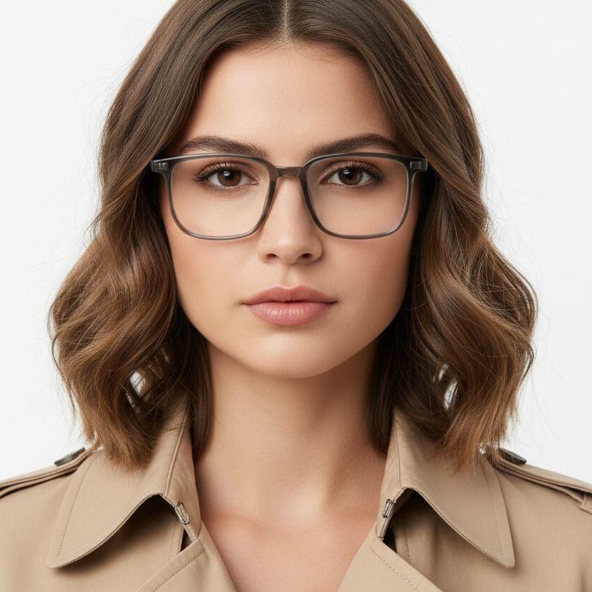 Rectangular Green TR90 Glasses #BS1924-0136