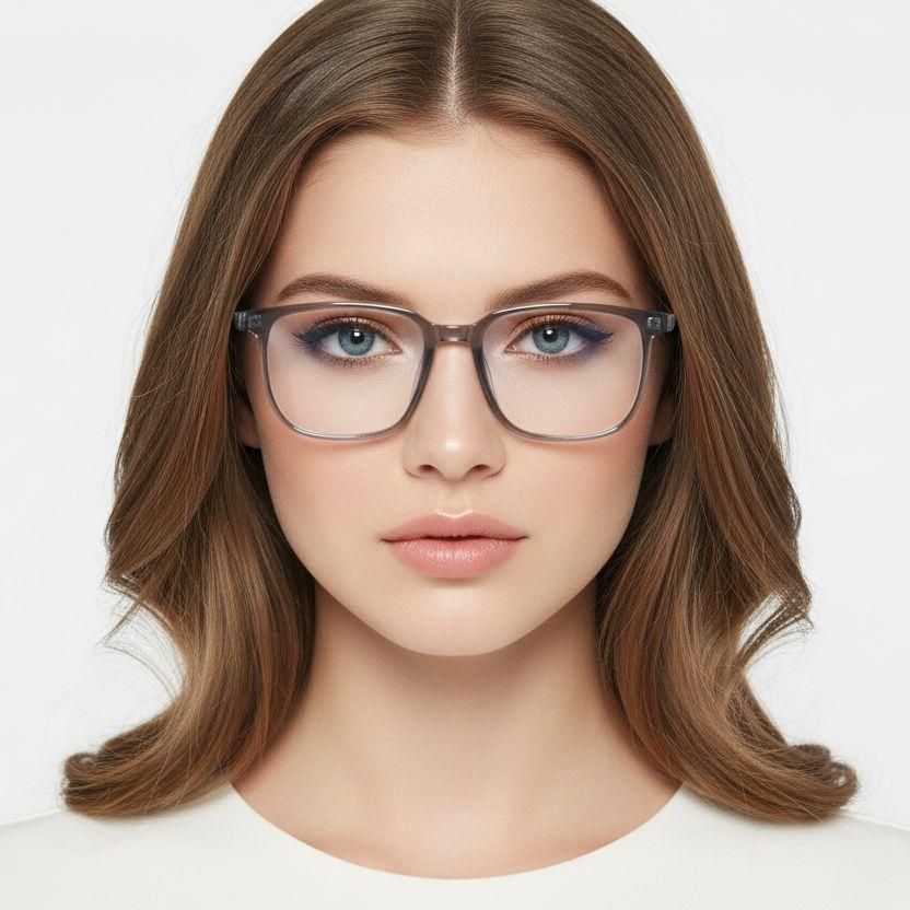 Rectangular Grey TR90 Glasses #BS1924-0137