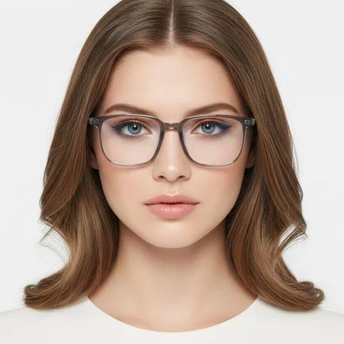 Lunettes rectangulaires grises TR90 #BS1924-0137