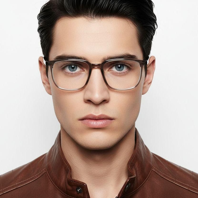 Rectangular Brown TR90 Glasses #BS1924-0139