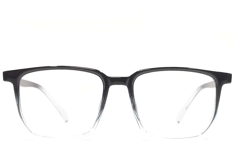 Rechteckige schwarze TR90-Brille #BS1924-0140