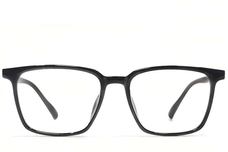 Rechteckige schwarze TR90-Brille #BS1924-0141