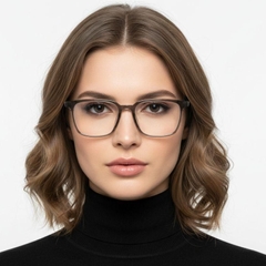 Rectangular Green TR90 Glasses #BS1924-0142