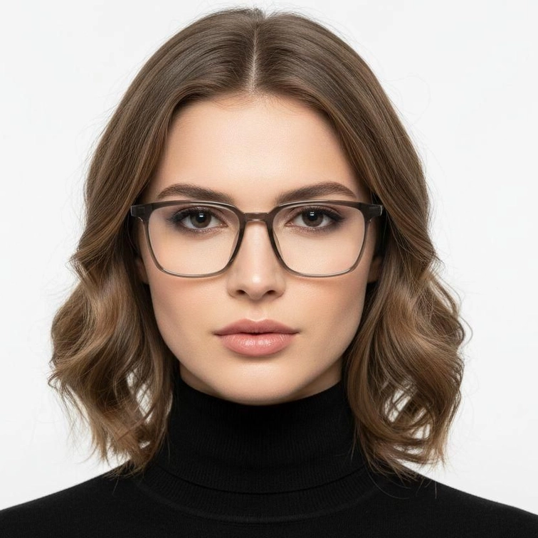 Rectangular Green TR90 Glasses #BS1924-0142