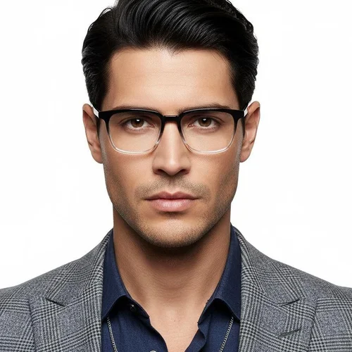 Lunettes rectangulaires noires TR90 #BS1924-0146