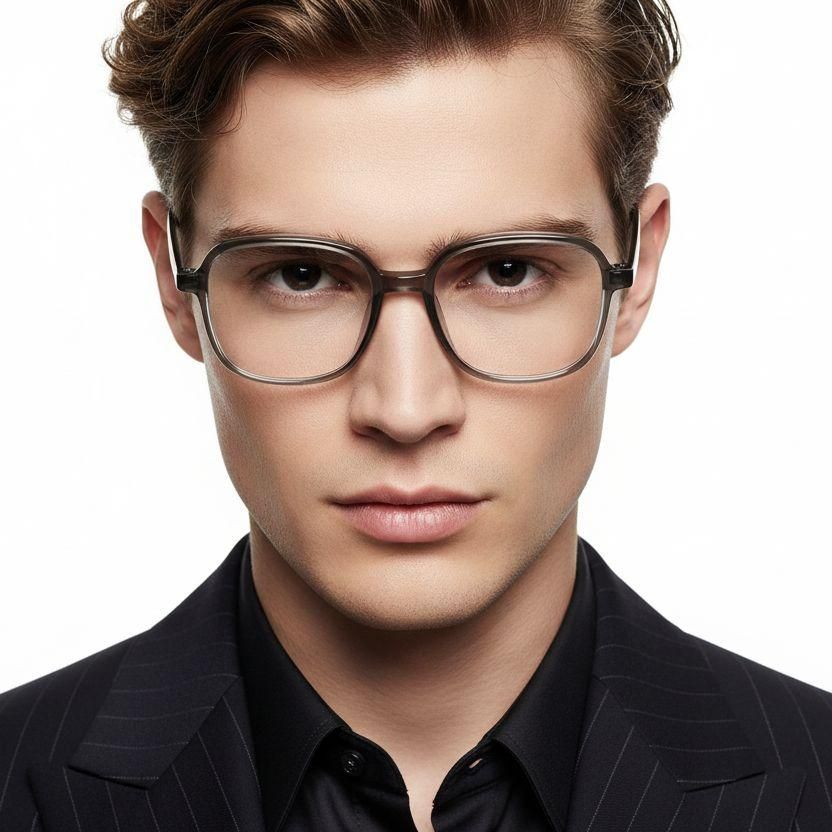 Lunettes rectangulaires vertes TR90 #BS1924-0148