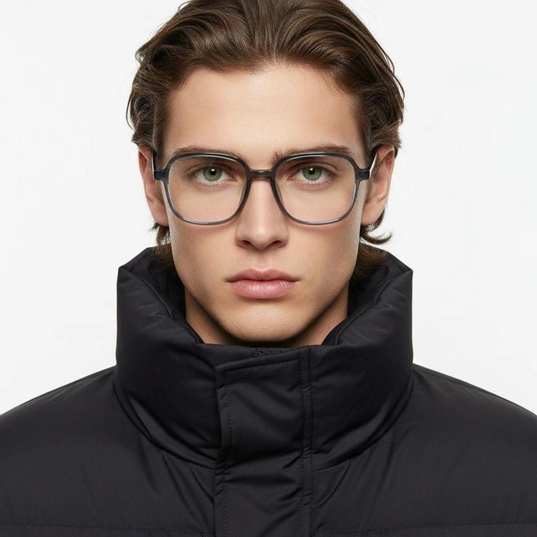 Lunettes rectangulaires bleues TR90 #BS1924-0150