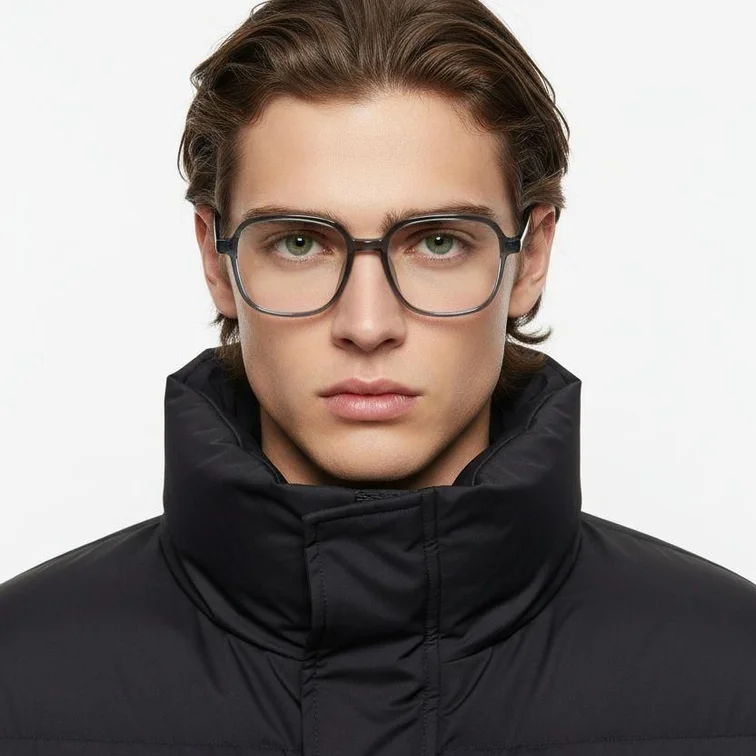 Rectangular Blue TR90 Glasses #BS1924-0150