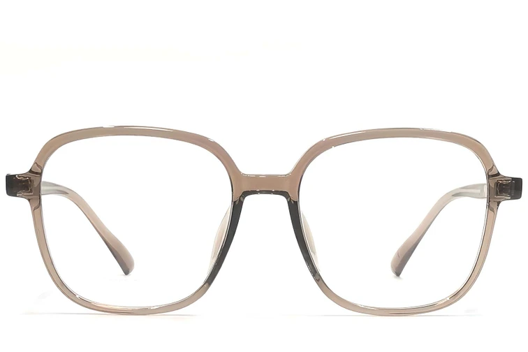 Rechteckige braune TR90-Brille #BS1924-0151