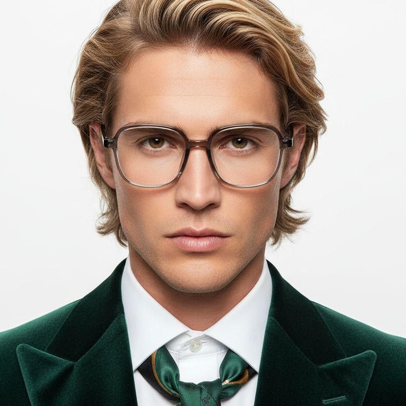 Rectangular Brown TR90 Glasses #BS1924-0151