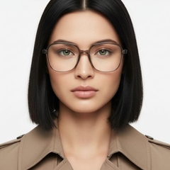 Rectangular Brown TR90 Glasses #BS1924-0151