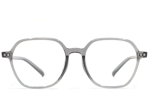 Geometric Gray TR90 Glasses #BS1924-0155
